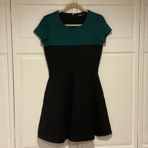Kate Spade Teal and Black Mini Dress